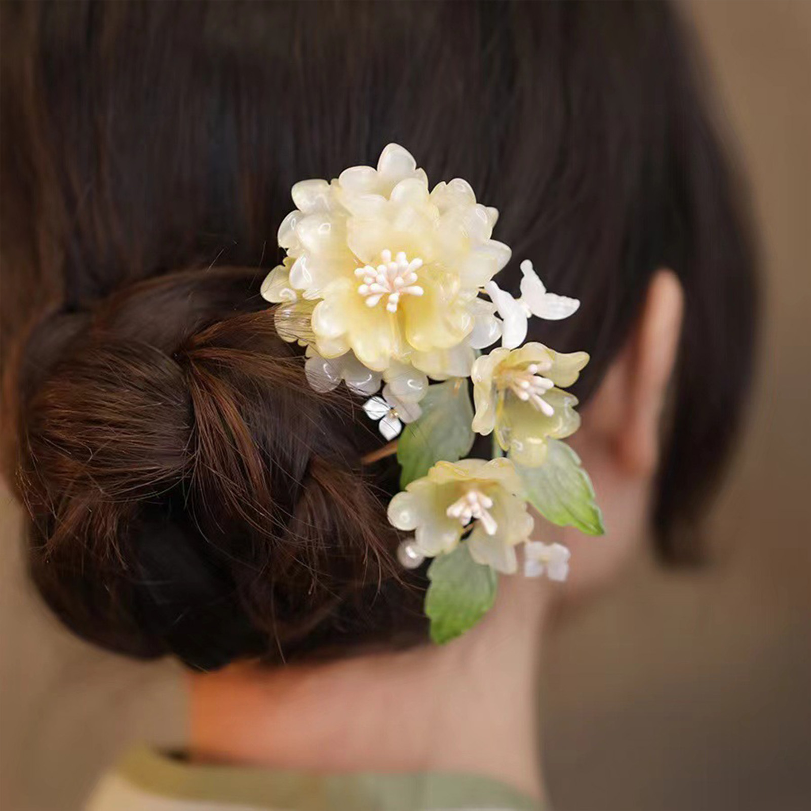 Flower U-shaped Hairpin Chines - Hanbok Hair Pin ulasan dan harga
