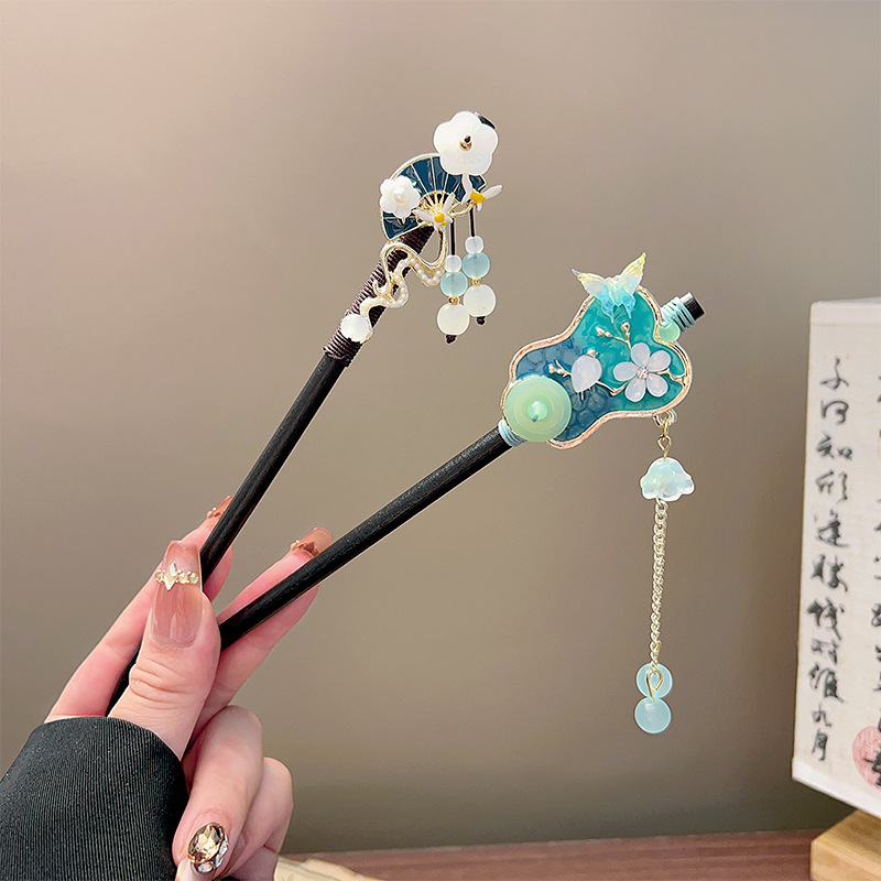 Classic Tassel Hair Stick Blac - Hanbok Hair Pin ulasan dan harga